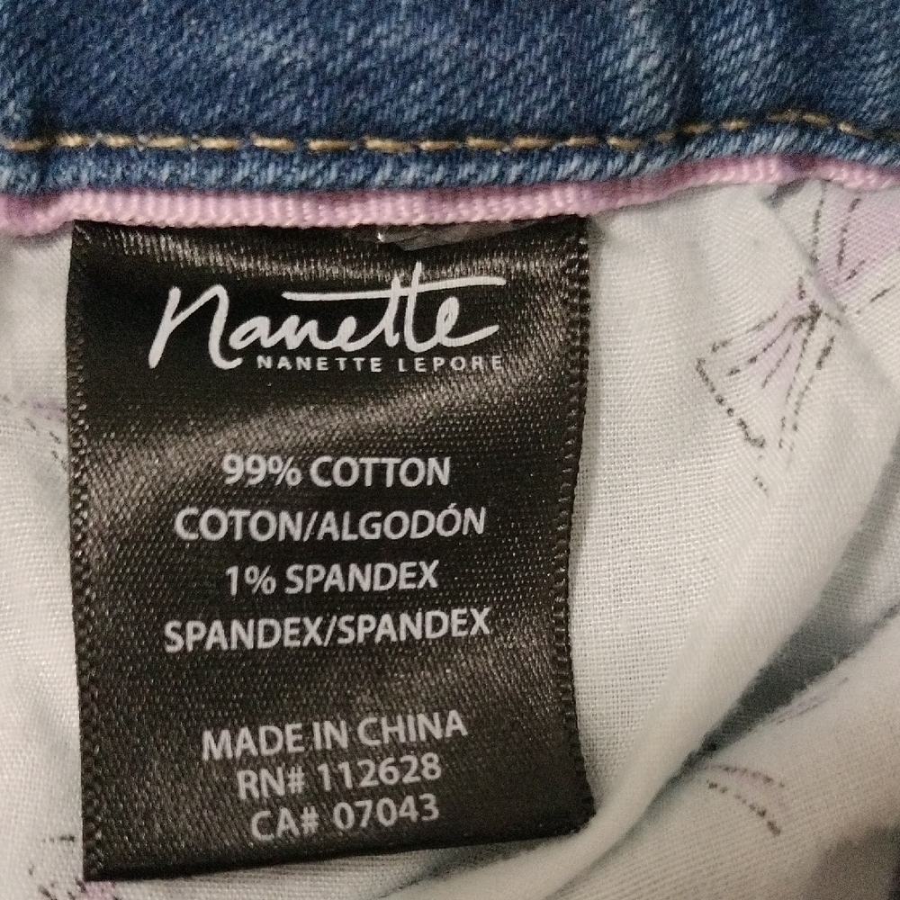 Nanette Lepore Light Blue Ankle Jeans with Pearl Details - Picture 9 of 9
